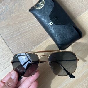 Ray-Ban Classic Gold Aviators with Black Lenses